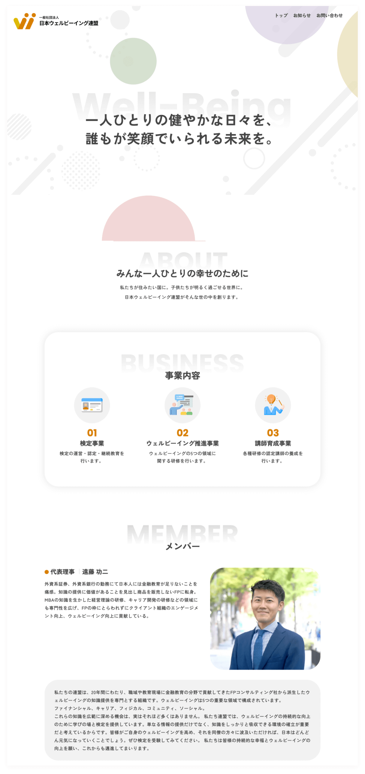 一般法人社団 日本ウェルビーイング連盟